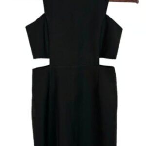 Milly Minis Black Cady Cut Out Mini Dress Girls 12